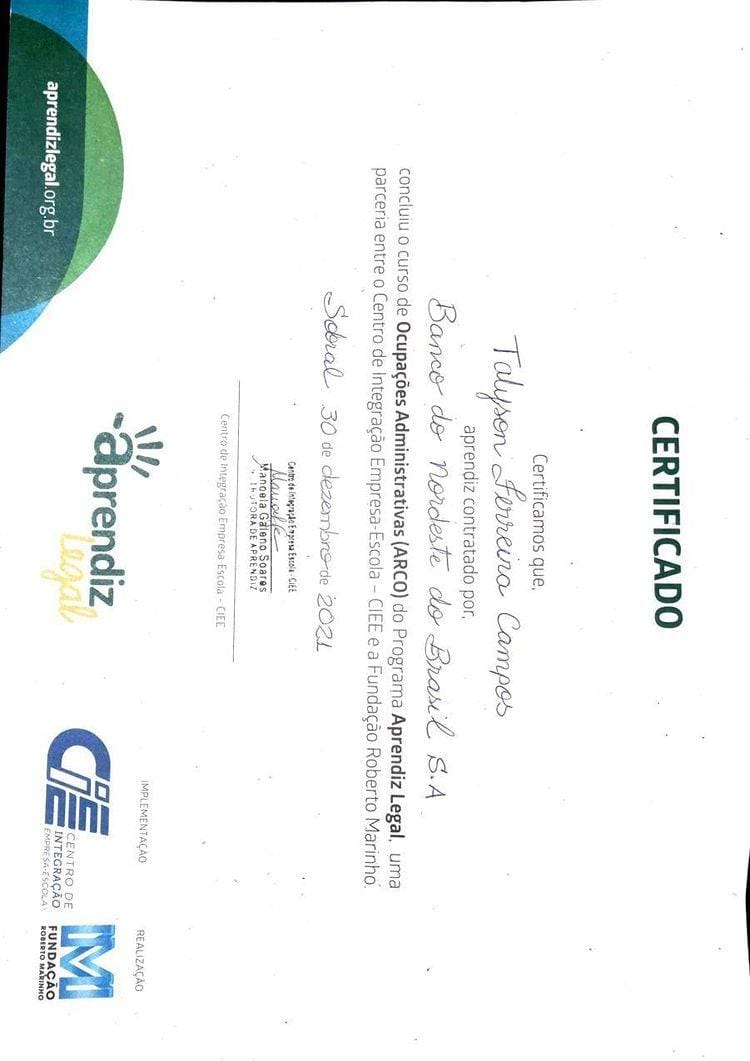 imagem do certificado