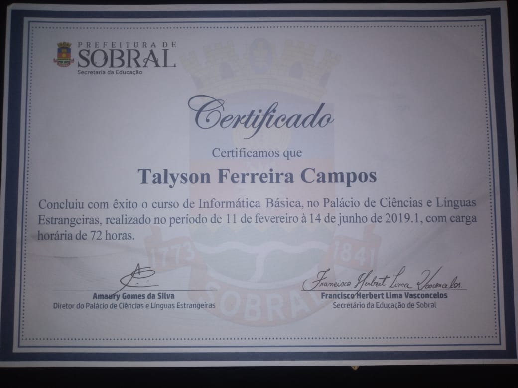 imagem do certificado